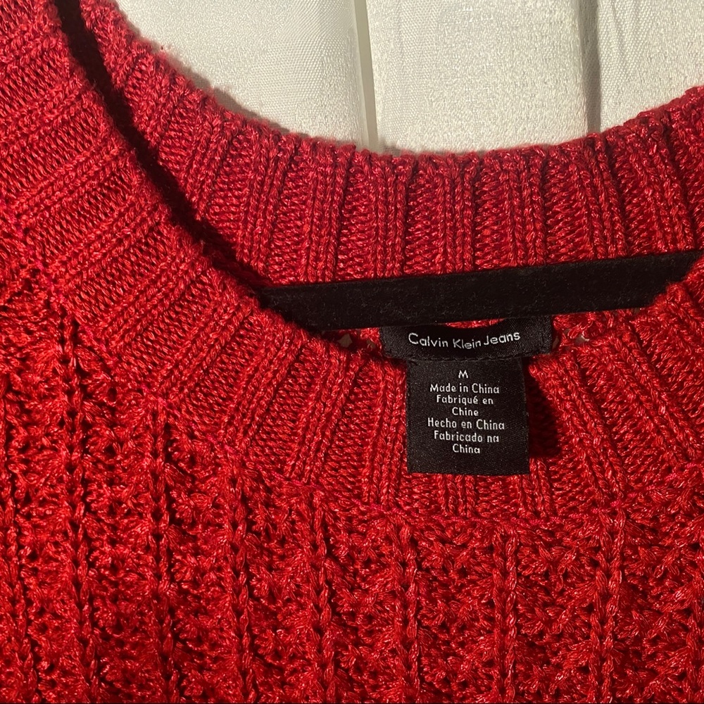 Medium Calvin Klein Red Sweater